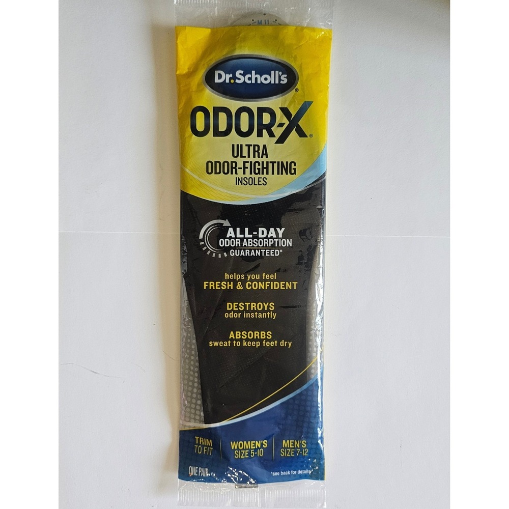 2 Pack Dr. Scholl's ODOR-X Ultra Odor Fighting Shoe Insoles Men 7-12 Women 5-10